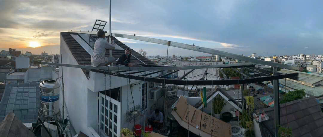 Hệ thống năng lượng mặt trời bám tải hòa lưới 6kw cho chị khách ở Cà Mau